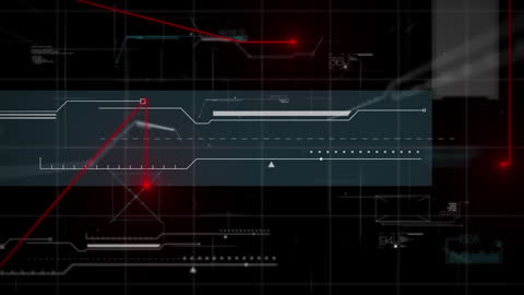 Abstract Digital Interface with Dynamic Grid and Scanner