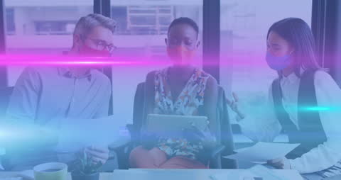 Students Collaborating in Tech-Infused Classroom Learning