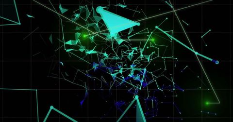 Dynamic Abstract Digital Network with Glowing Connections - Download Free Stock Images Pikwizard.com