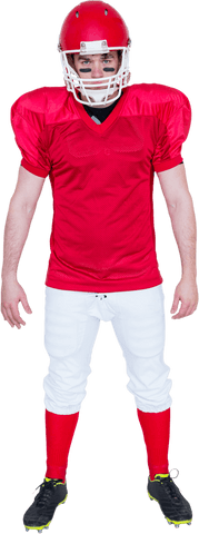 transparent american football player in red uniform with helmet - Download Free Stock Videos Pikwizard.com