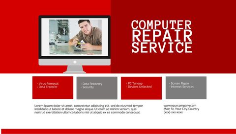 Computer Technician Providing Efficient IT Support and Repair Services - Download Free Stock Templates Pikwizard.com