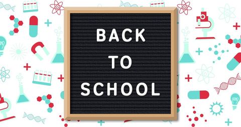 Back to School Science Theme with Chemistry Icons