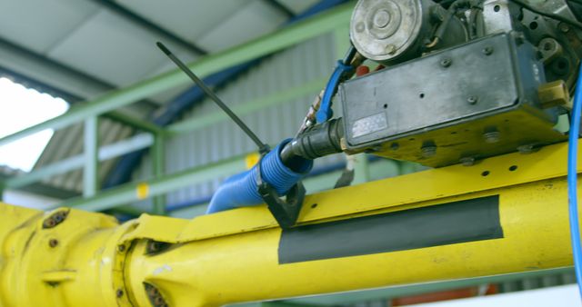 Close-Up of Industrial Robotic Arm in Factory Workshop - Download Free Stock Images Pikwizard.com