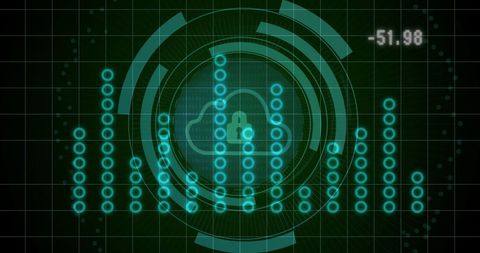 Futuristic Cloud Data Visualization with Digital Processing Concept - Download Free Stock Images Pikwizard.com