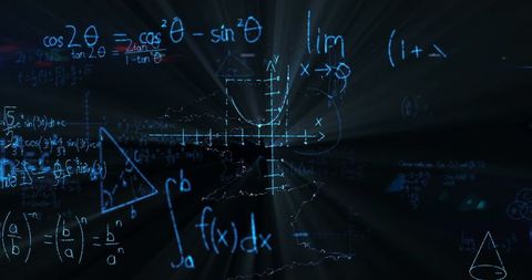 Visualizing Mathematics with Lightning Bolts and Complex Equations - Download Free Stock Images Pikwizard.com