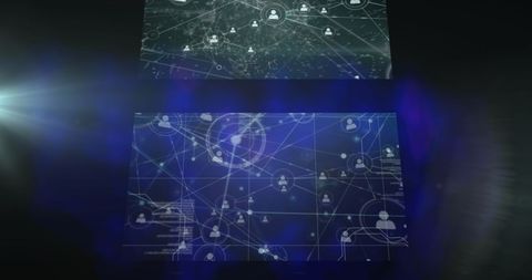 Futuristic Digital Interface with Data Networks and Icons - Download Free Stock Images Pikwizard.com