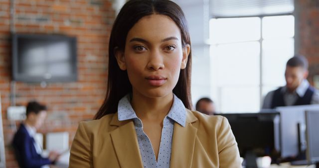 Confident Young Businesswoman Standing in Modern Office - Download Free Stock Images Pikwizard.com