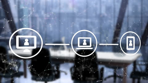 Futuristic Network Communication Technology Interface