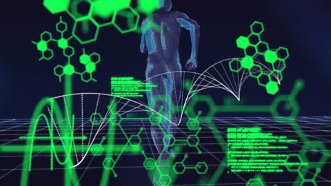 Futuristic Human DNA Analysis with Data Visualization