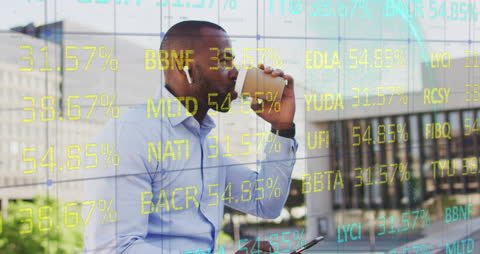 Businessman Contemplating Global Trading Trends