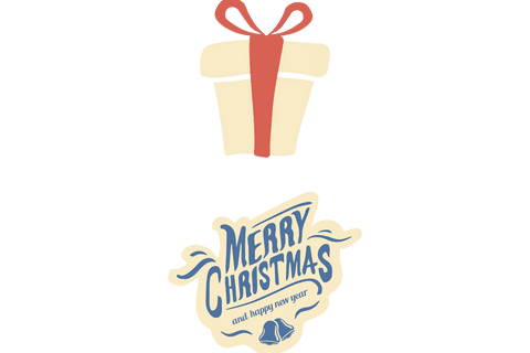 Transparent Merry Christmas Greeting with Gift Illustration - Download Free Stock Videos Pikwizard.com