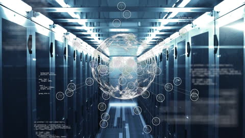 Global Network Animation in Futuristic Data Center