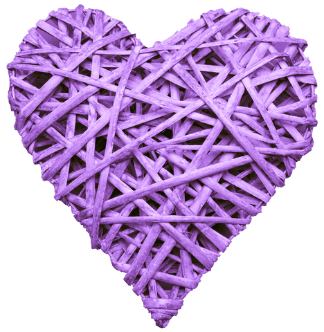 Purple Woven Heart Symbol on Transparent Background - Download Free Stock Videos Pikwizard.com
