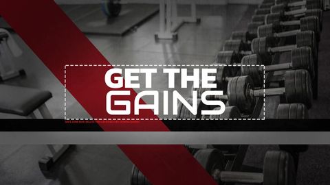 inspirational fitness banner featuring dumbbells and motivational slogan - Download Free Stock Templates Pikwizard.com