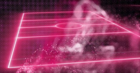 Futuristic Neon Soccer Field with Glowing Pink Lines and Particles - Download Free Stock Images Pikwizard.com