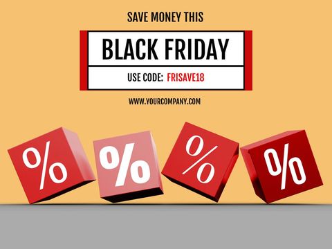 bold black friday sale reminder with discount symbols - Download Free Stock Templates Pikwizard.com