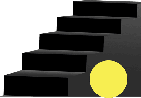 geometric staircase blocks with yellow circle on transparent background - Download Free Stock Videos Pikwizard.com