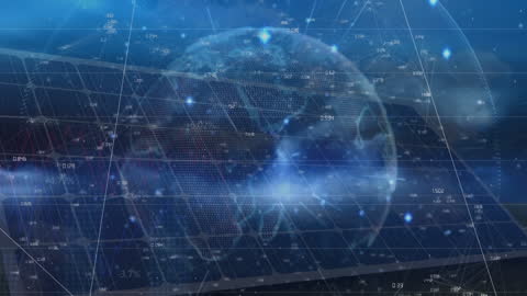 Digital World with Networking over Solar Technology Background