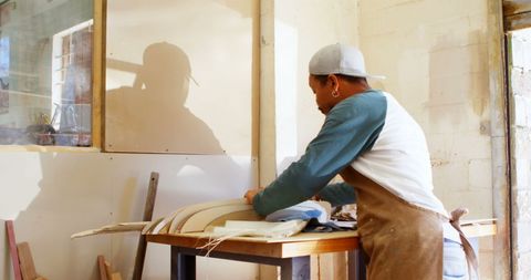 latino craftsman woodworking in artisanal workshop - Download Free Stock Images Pikwizard.com