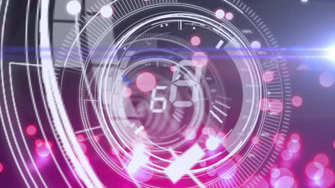 Futuristic Countdown Animation with Pink Lights