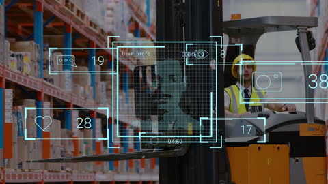 Digital Interface Overlay on Warehouse Operations