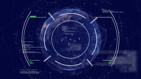 Futuristic Interface Showing Global Connectivity and Machine Learning Concept
