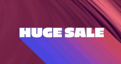 Bold Huge Sale Advertisement with Vibrant Gradient Background