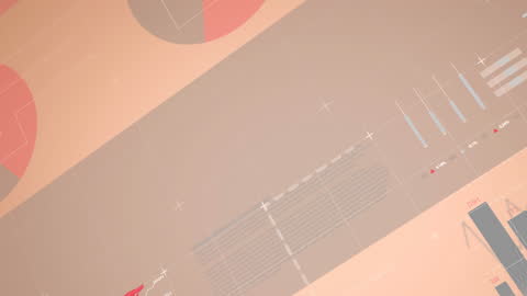 Business Data Processing Animation Against Pink Background