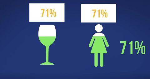 Illustration Showing Equal 71% Symbolism of Wineglass and Woman - Download Free Stock Images Pikwizard.com