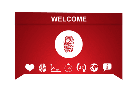 transparent screen with fingerprint welcome design - Download Free Stock Videos Pikwizard.com