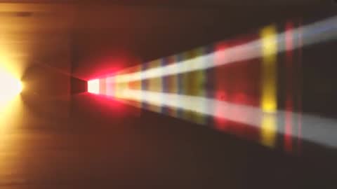 Colorful Light Spectrum Refractting through Glass Prism