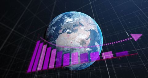 Global Data Analytics Visualization with Futuristic Graphs - Download Free Stock Images Pikwizard.com