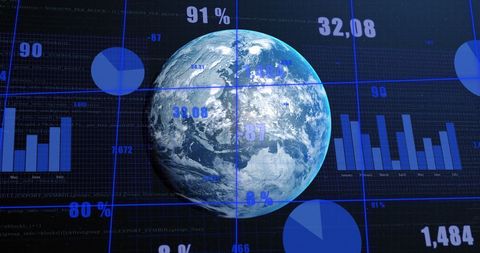 Global Data Analytics and High-Tech Interface - Download Free Stock Images Pikwizard.com