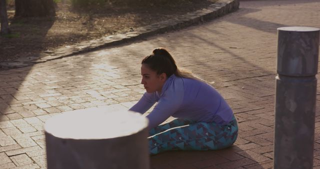 Young Woman Stretching in Park During Sunset - Download Free Stock Images Pikwizard.com