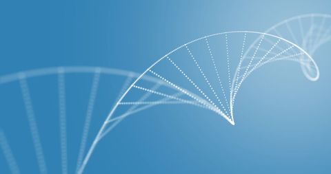 Abstract DNA Strand on Blue Background - Download Free Stock Images Pikwizard.com