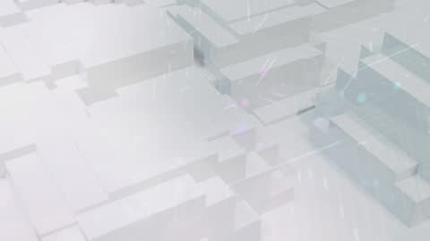 Abstract Geometric White Shapes with Digital Network Theme