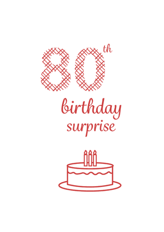 eighty birthday surprise card design on transparent background - Download Free Stock Videos Pikwizard.com