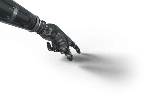 Transparent Robotic Hand Pointing with Precision on Black Background - Download Free Stock Videos Pikwizard.com