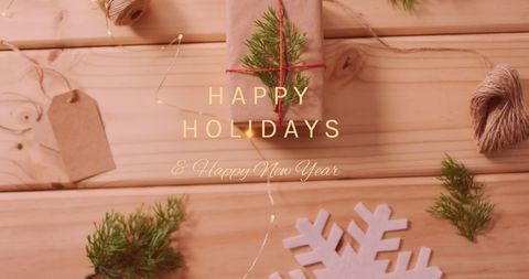 Holiday Greeting Card with Festive Decorations - Download Free Stock Images Pikwizard.com
