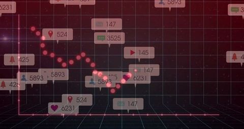 Futuristic Data Analytics Dashboard with Neon Line Graph