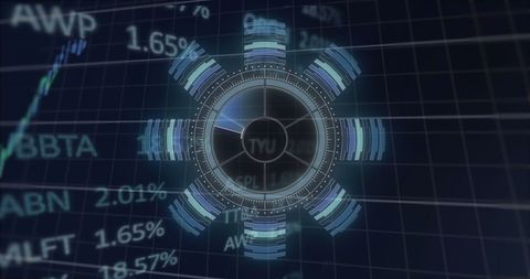 Financial Data Processing with Futuristic Scope Interface - Download Free Stock Images Pikwizard.com