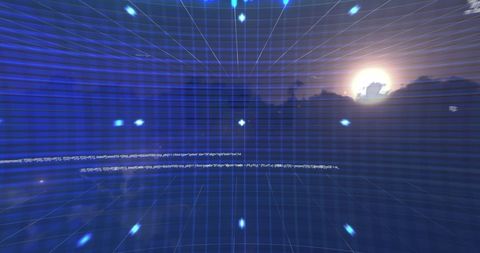 futuristic digital interface with blue scanning grid - Download Free Stock Images Pikwizard.com