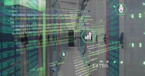 Digital Interface and Data Processing Over Computer Servers - Download Free Stock Images Pikwizard.com