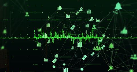 Futuristic Digital Network with Data Streams and Connections - Download Free Stock Images Pikwizard.com