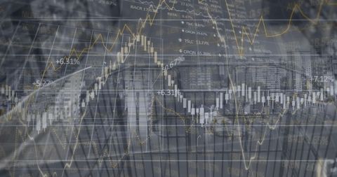 abstract financial data charts with cityscape background - Download Free Stock Images Pikwizard.com