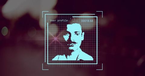 Futuristic Facial Recognition Technology Concept - Download Free Stock Images Pikwizard.com