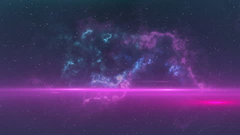 Cosmic Pink Nebula and Stars in Deep Space Marvel