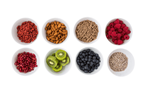 variety of healthy snacks in transparent bowls from above - Download Free Stock Videos Pikwizard.com
