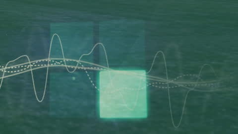 Abstract Waves Overlapping Soccer Imagery