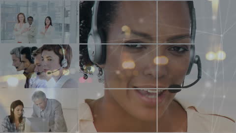 Diverse Customer Service Team and Digital Connectivity